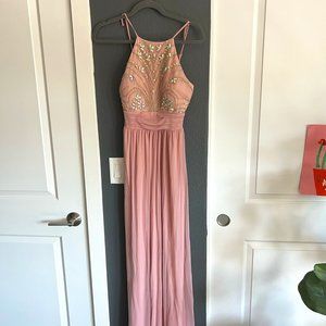 High Neck Formal Dress w/Beading